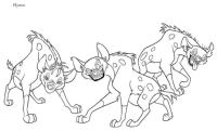 A coloring page of the lion king
